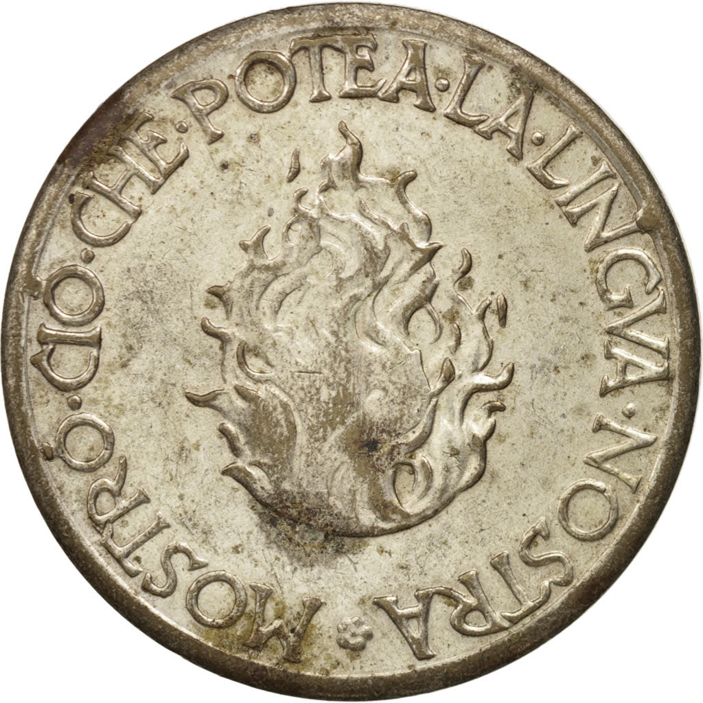 Italy, Jeton, Italia, Dante Alighieri, EF(40-45), Copper Plated Steel