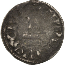France, Louis VIII, Denier Tournois, B+, Billon, Duplessy:193