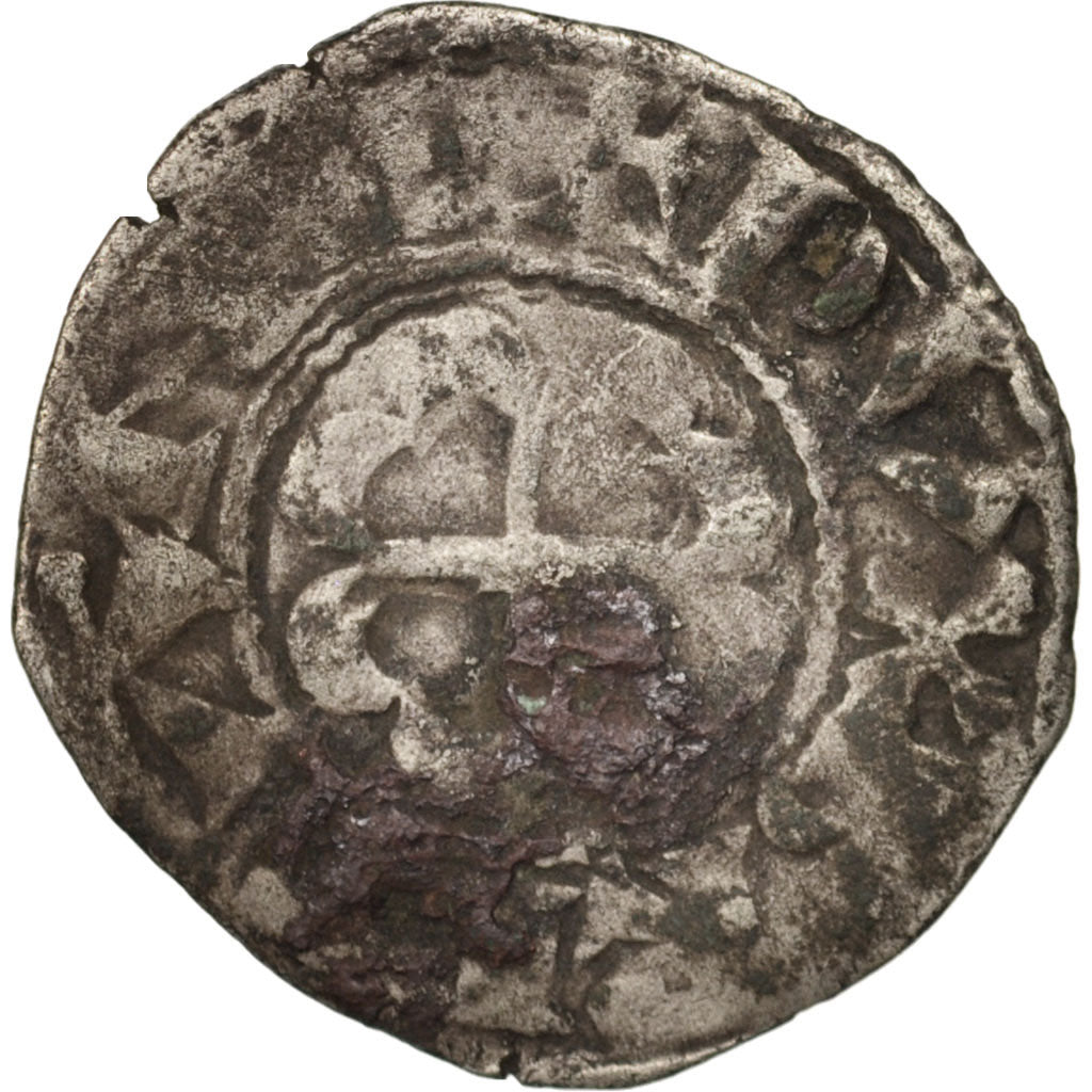 France, Bretagne, Anonymous, Denarius, Rennes, F(12-15), Silver, Boudeau:29