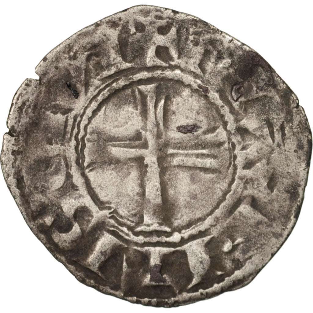 France, Bretagne, Anonymous, Denarius, Rennes, F(12-15), Silver, Boudeau:29
