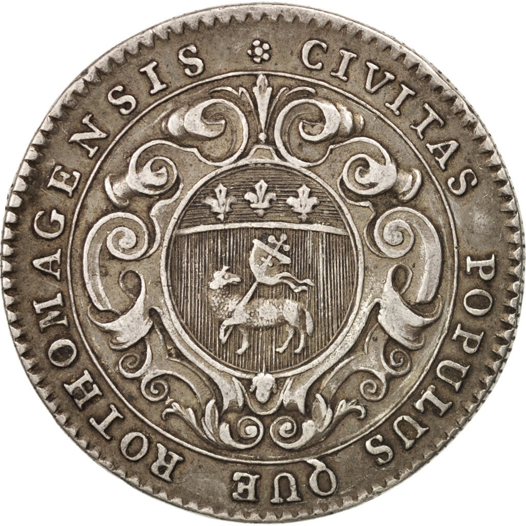 France, Token, Royal, Ville de Rouen, Louis XV, 1719, TTB+, Argent
