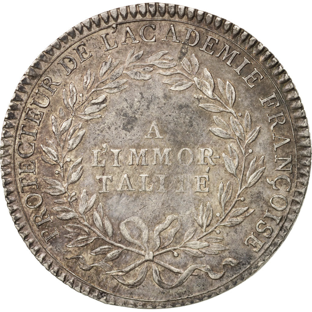 France, Jeton, Royal, Académie Française, Louis XV, Duvivier, SUP, Argent