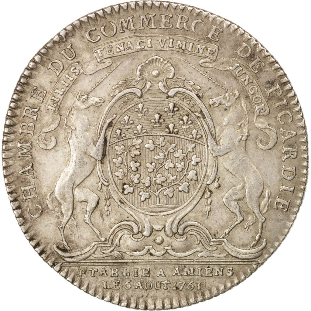 France, Token, Trades, Chambre du commerce de Picardie, Louis XV, 1761
