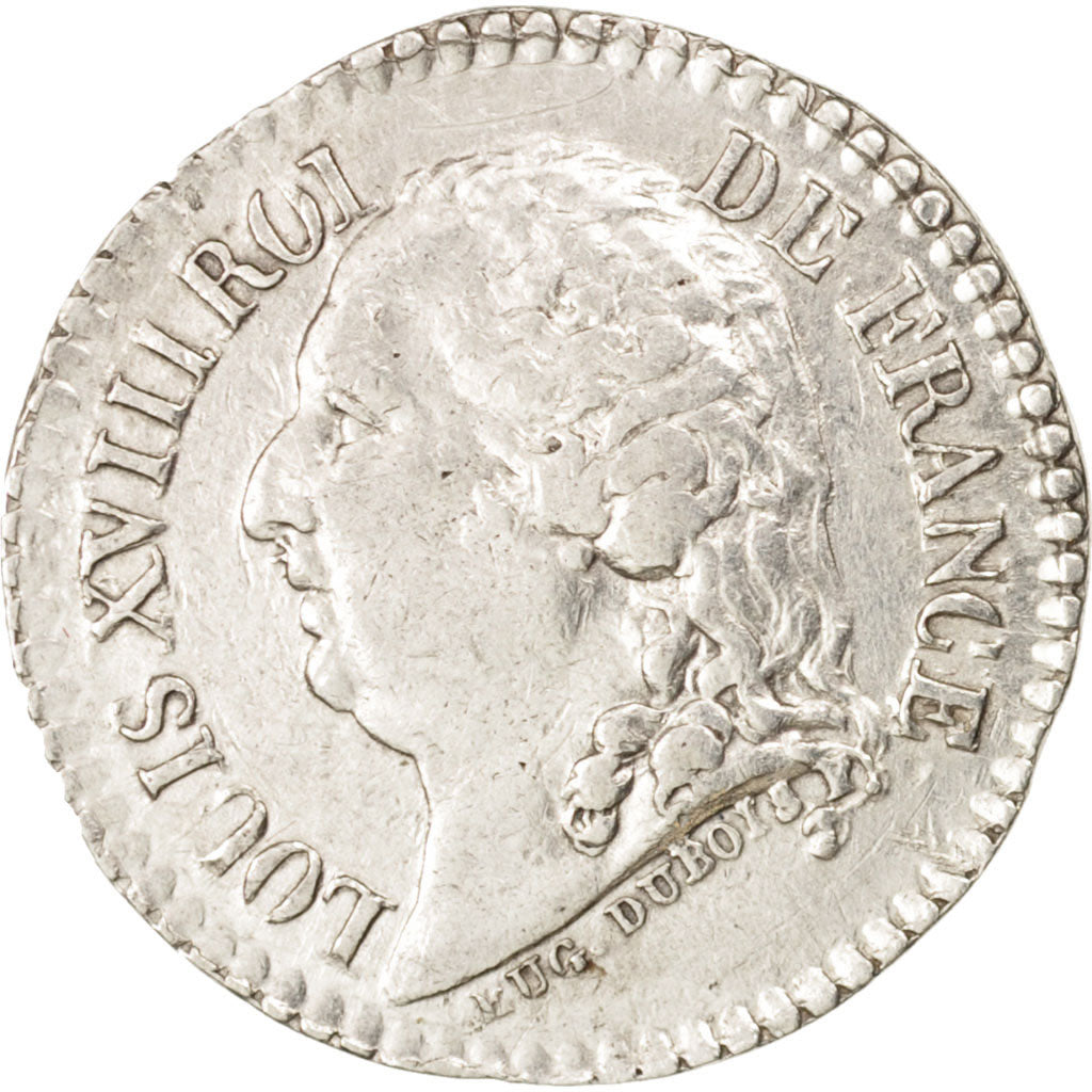 Francia, Token, Royal, Louis XVIII et Henri IV, BB, Argento