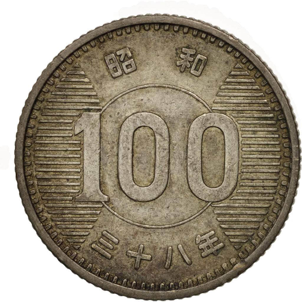 Giappone, Hirohito, 100 Yen, 1963, BB, Argento, KM:78