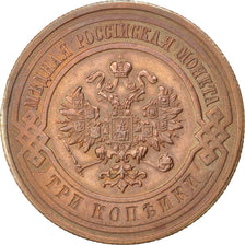 RUSSIA, 3 Kopeks, 1916, Petrograd, KM #11.3, MS(60-62), Copper, 9.87