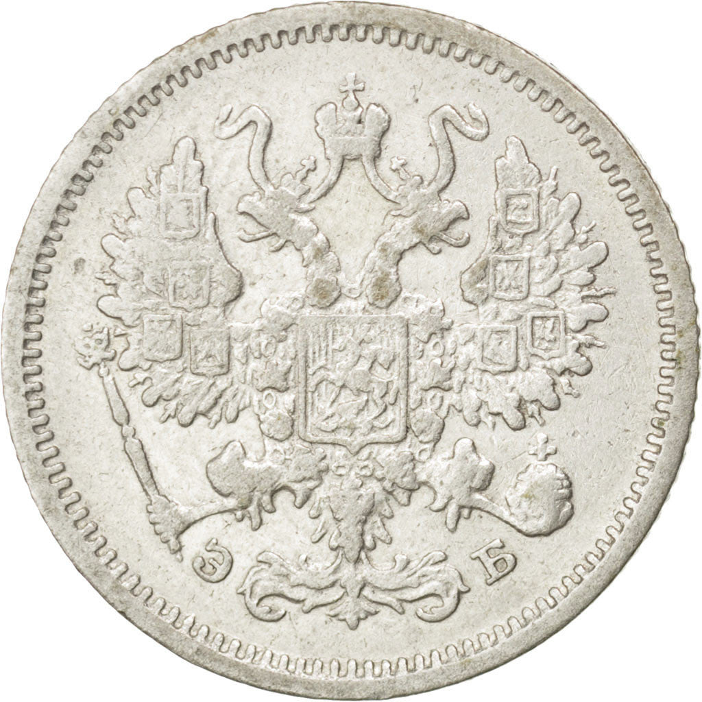 RUSSIA, 10 Kopeks, 1906, Saint-Petersburg, KM #20a.2, EF(40-45), Silver, 1.74