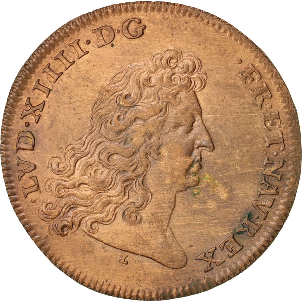 France, Token, Royal, États de Lille, Louis XIV, 1677, AU(50-53), Copper