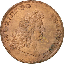 France, Token, Royal, États de Lille, Louis XIV, 1677, AU(50-53), Copper