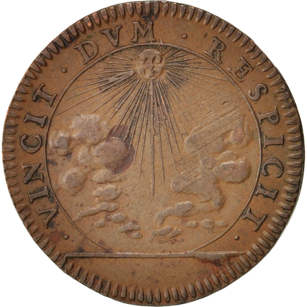 France, Token, Royal, Louis XIV et Marie-Thérèse, TTB, Cuivre, Feuardent:13071