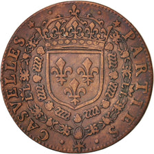 France, Token, Royal, Parties casuels, Louis XIV, 1645, TTB+, Cuivre