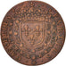 France, Token, Royal, Parties casuels, Louis XIV, 1645, AU(50-53), Copper