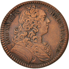 Frankreich, Token, Royal, Chambre aux Deniers, Louis XV, 1737, SS+, Copper, F...