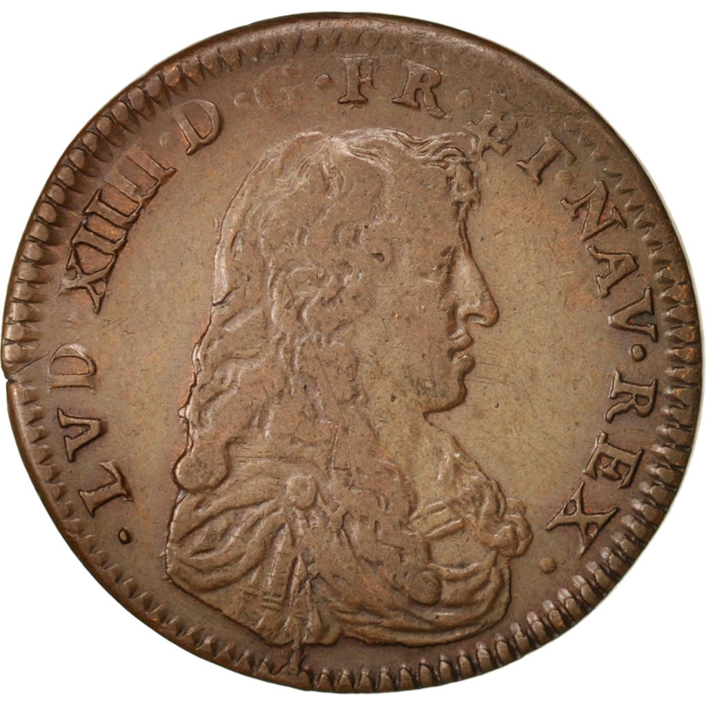 Frankreich, Token, Royal, Louis XIV, SS, Kupfer, Feuardent:12613