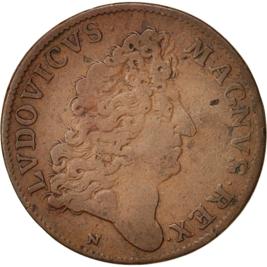 France, Jeton, Royal, Marine Royale, Louis XIV, TB, Cuivre