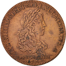 Francia, Token, Royal, Prise d'Arras, Louis XIV, 1655, MBC+, Cobre