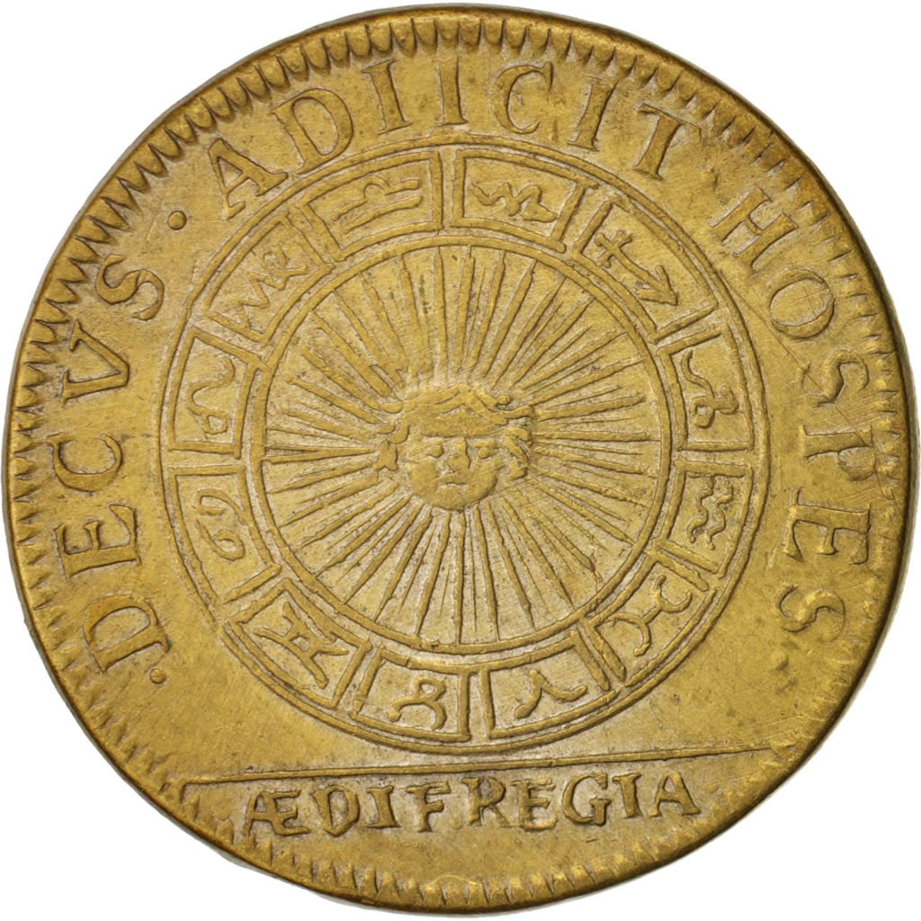 France, Token, Royal, Bâtiments du Roi, Louis XIV, EF(40-45), Brass