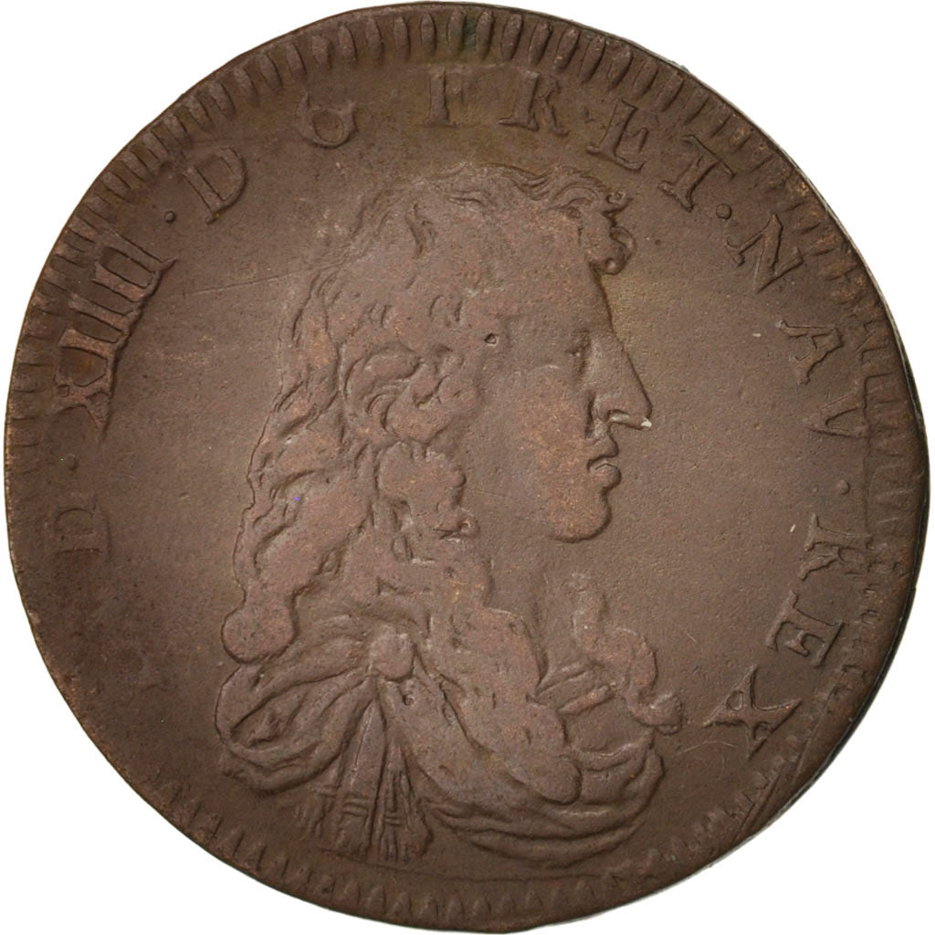 Frankreich, Token, Royal, Conquête de la Franche-Comté, Louis XIV, SS, Kupfer