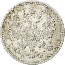 Coin, Russia, Nicholas II, 5 Kopeks, 1884, Saint-Petersburg, AU(55-58), Silver