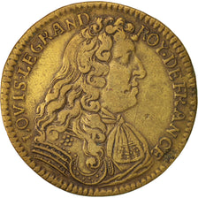 France, Token, Royal, Louis XIV, EF(40-45), Brass