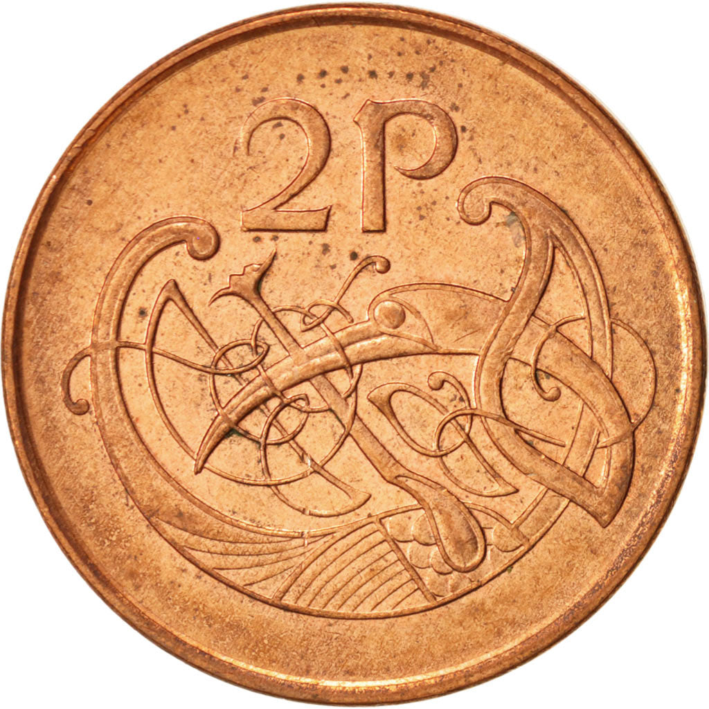 IRELAND REPUBLIC, 2 Pence, 1996, AU(50-53), Copper Plated Steel