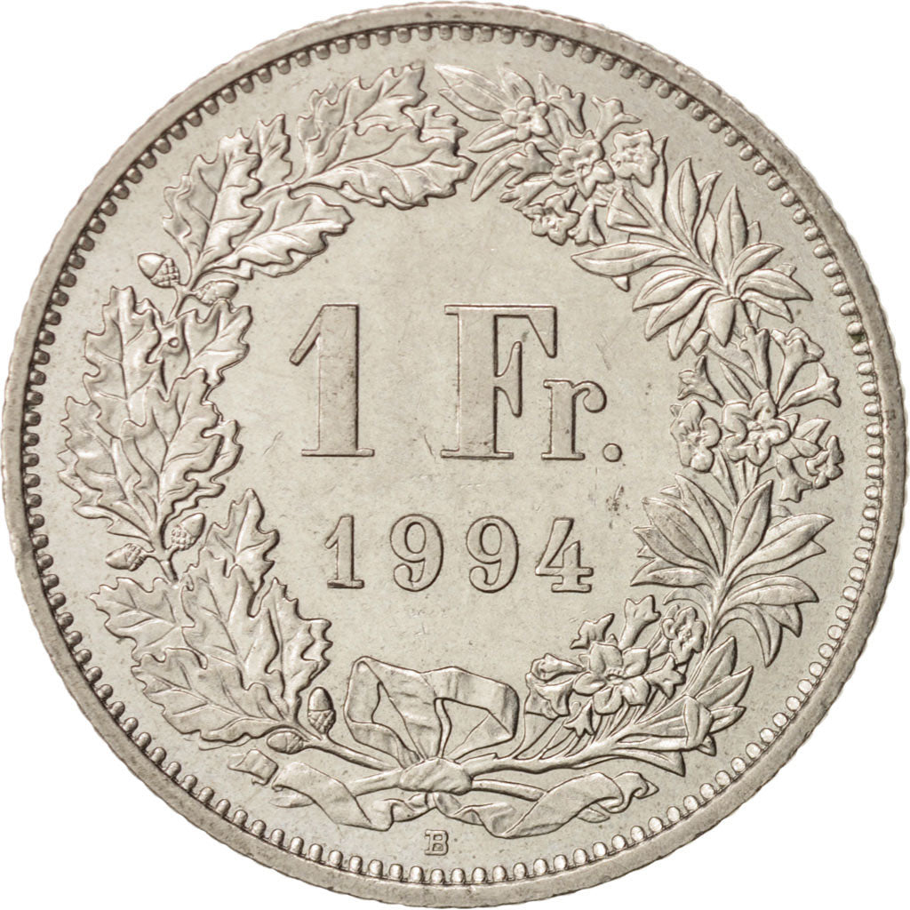 Monnaie, Suisse, Wilhelmina I, Franc, 1994, Bern, SUP, Copper-nickel, KM:24a.3
