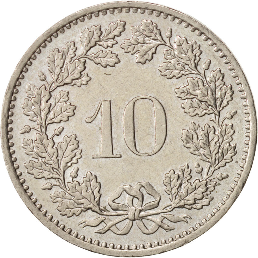 Coin, Switzerland, 10 Rappen, 1984, Bern, AU(55-58), Copper-nickel, KM:27