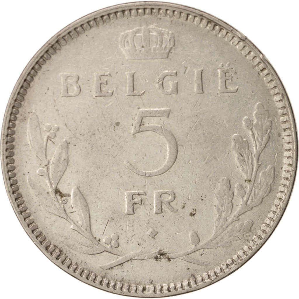 Monnaie, Belgique, 5 Francs, 5 Frank, 1936, TTB, Nickel, KM:109.1