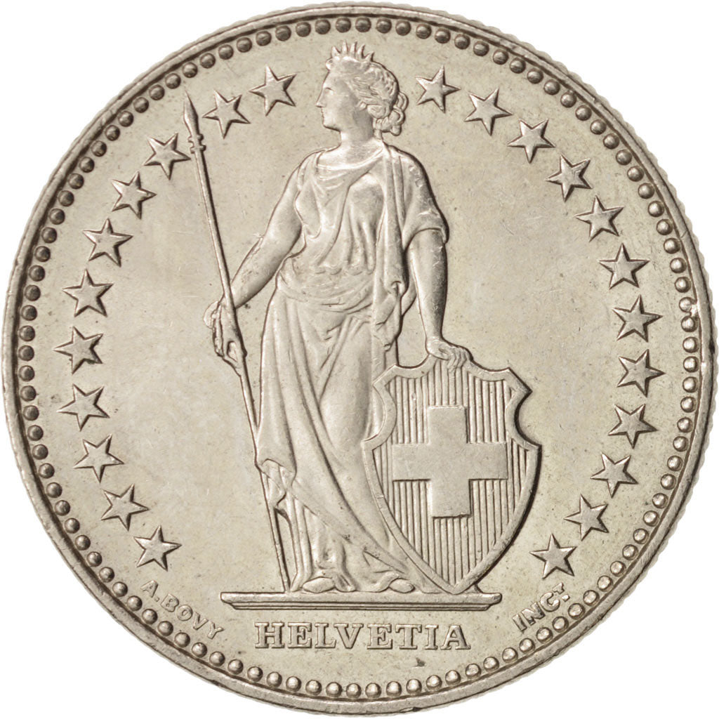 Switzerland, 2 Francs, 2006, Bern, AU(55-58), Copper-nickel, KM:21a.3