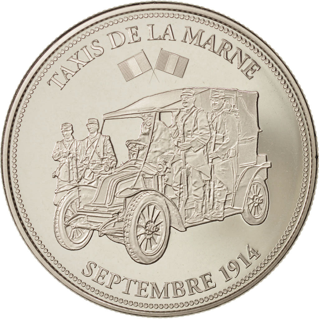 France, Medal, Taxis de la Marne, The Fifth Republic, History, MS(65-70), Nickel