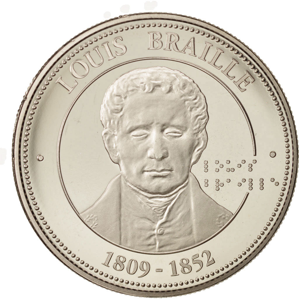 France, Medal, Collection Panthéon, Louis Braille, Arts & Culture, MS(65-70)
