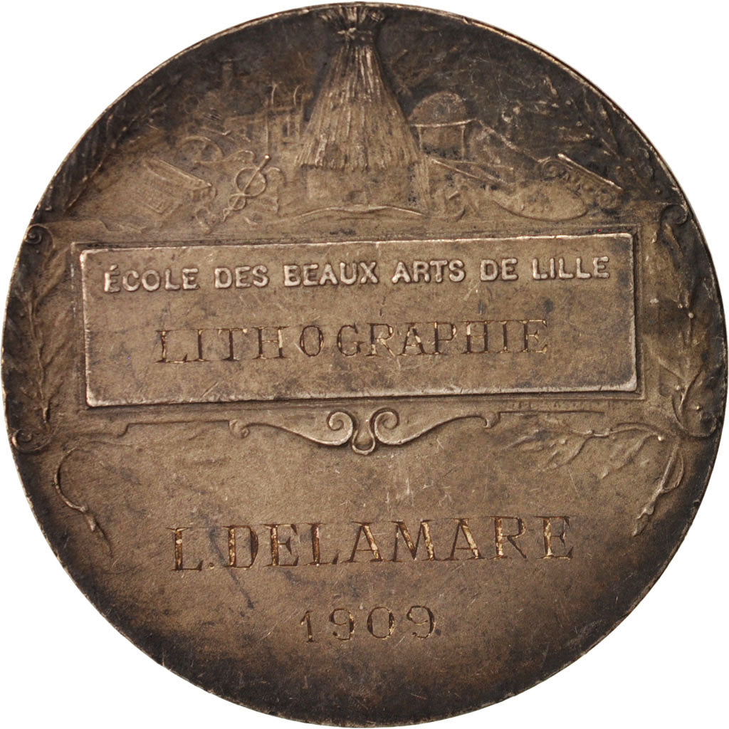France, Medal, École des Beaux-Arts de Lille, Lithographie, Arts & Culture