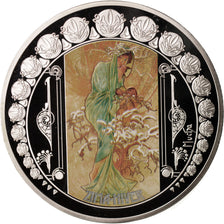 France, Medal, Mucha, Les quatre saisons, Hiver, Arts & Culture, 2014, FDC