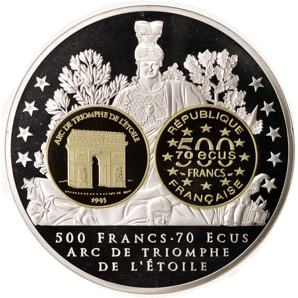 France, Medal, 10 ans d'adieu au Franc, 500 Francs, Arts & Culture, Undated