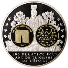 France, Medal, 10 ans d'adieu au Franc, 500 Francs, Arts & Culture, Undated