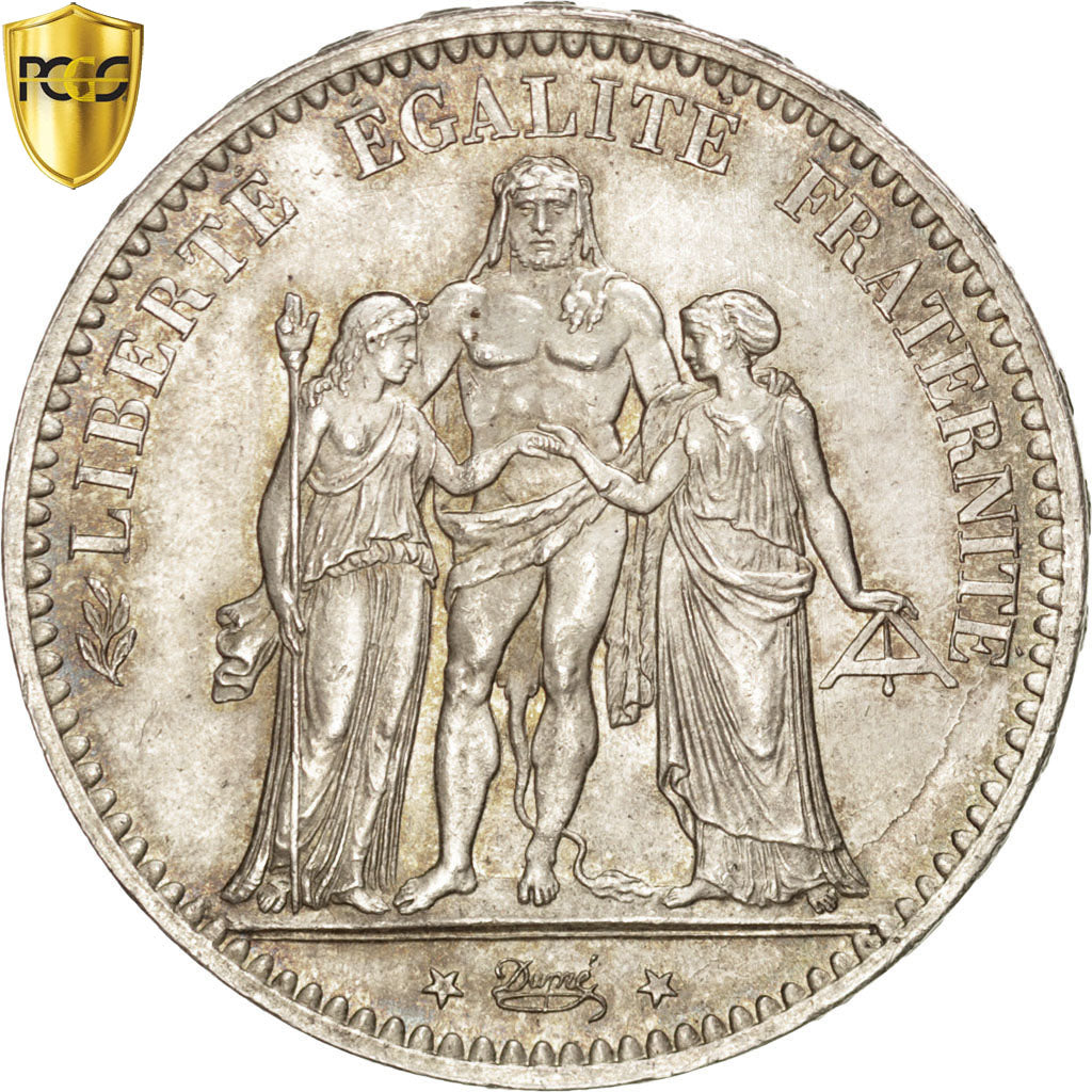 France, Hercule, 5 Francs, 1877, Paris, KM:820.1, PCGS MS65