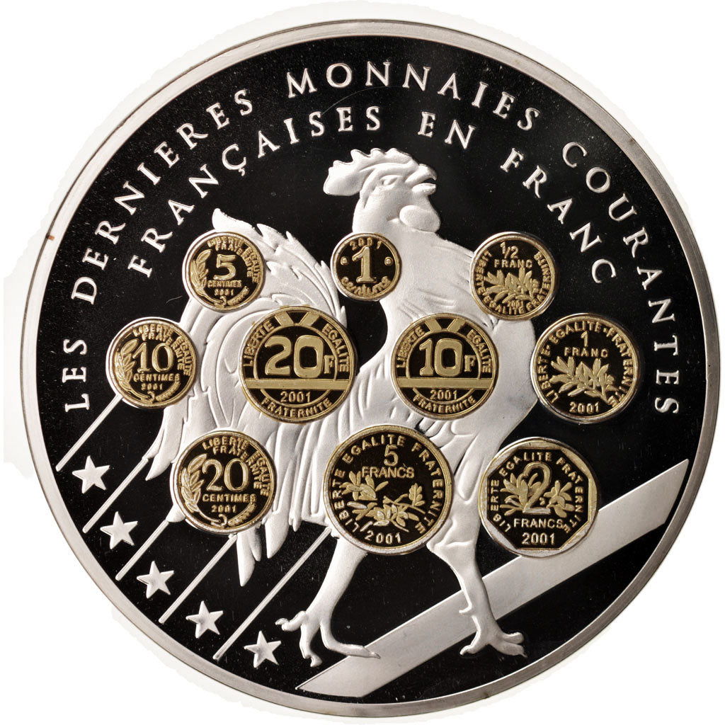 France, Medal, 10 ans d'adieu au Franc, Les dernieres monnaies courantes, Arts &