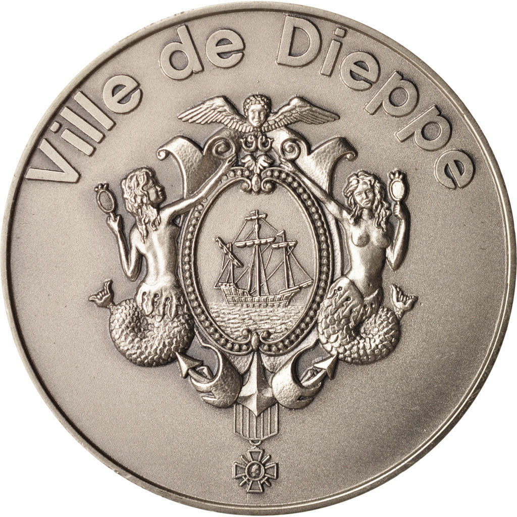 Francia, Medal, Ville de Dieppe, Politics, Society, War, MBC+, Bronce