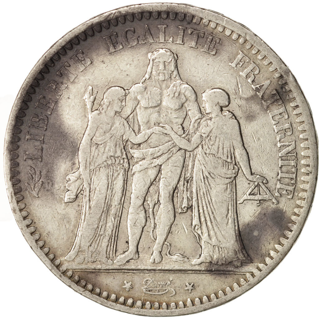 France, Hercule, 5 Francs, 1848, Strasbourg, VF(20-25), Silver, KM:756.2