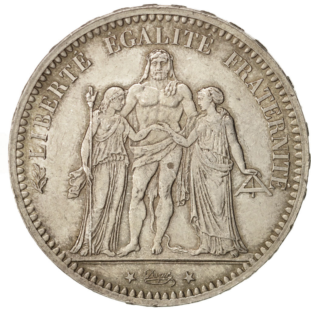 France, Hercule, 5 Francs, 1873, Paris, SUP, Argent, KM:820.1, Gadoury:745