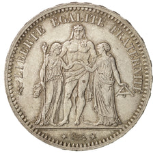 France, Hercule, 5 Francs, 1873, Paris, SUP, Argent, KM:820.1, Gadoury:745