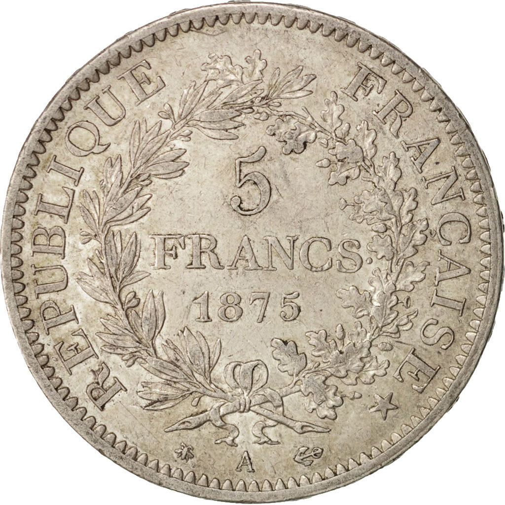 Monnaie, France, Hercule, 5 Francs, 1875, Paris, SUP, Argent, KM:820.1