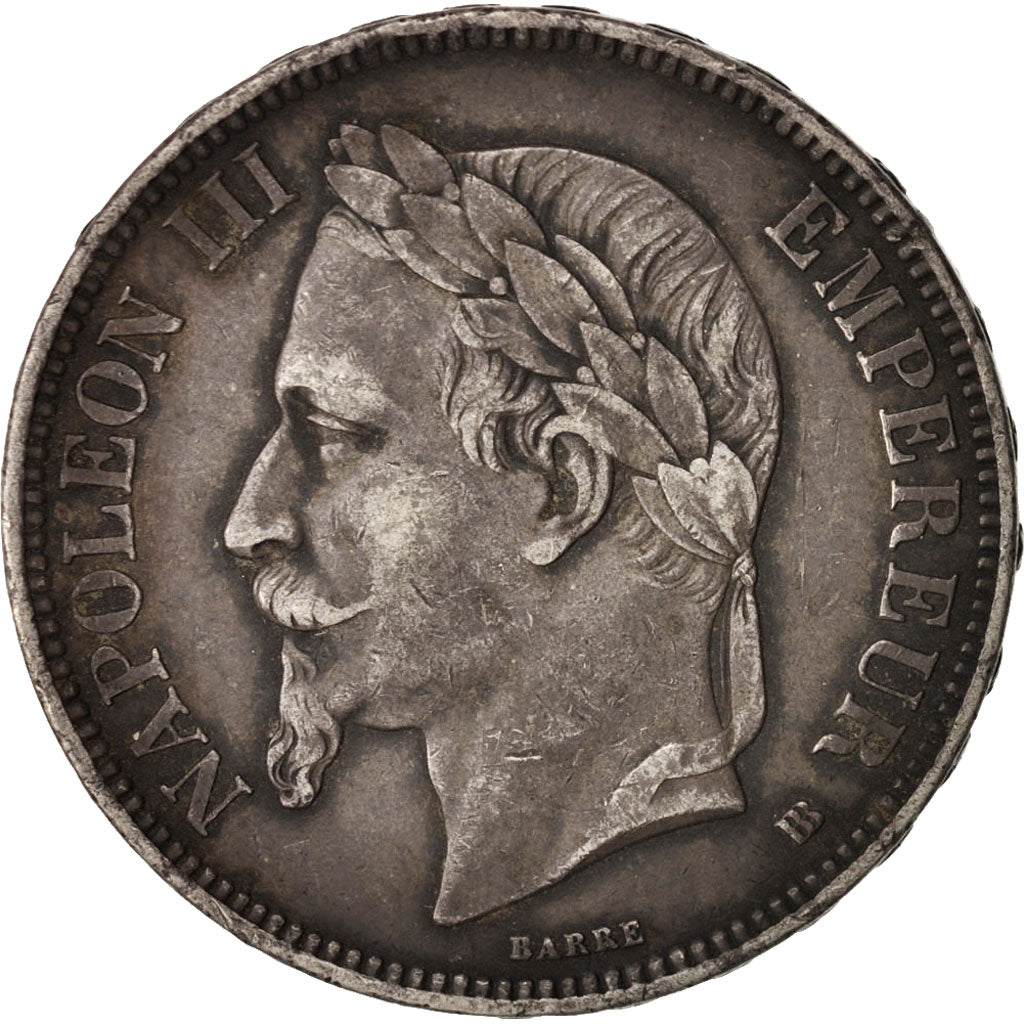France, Napoléon III, 5 Francs, 1869, Strasbourg, EF(40-45), Silver, KM:799