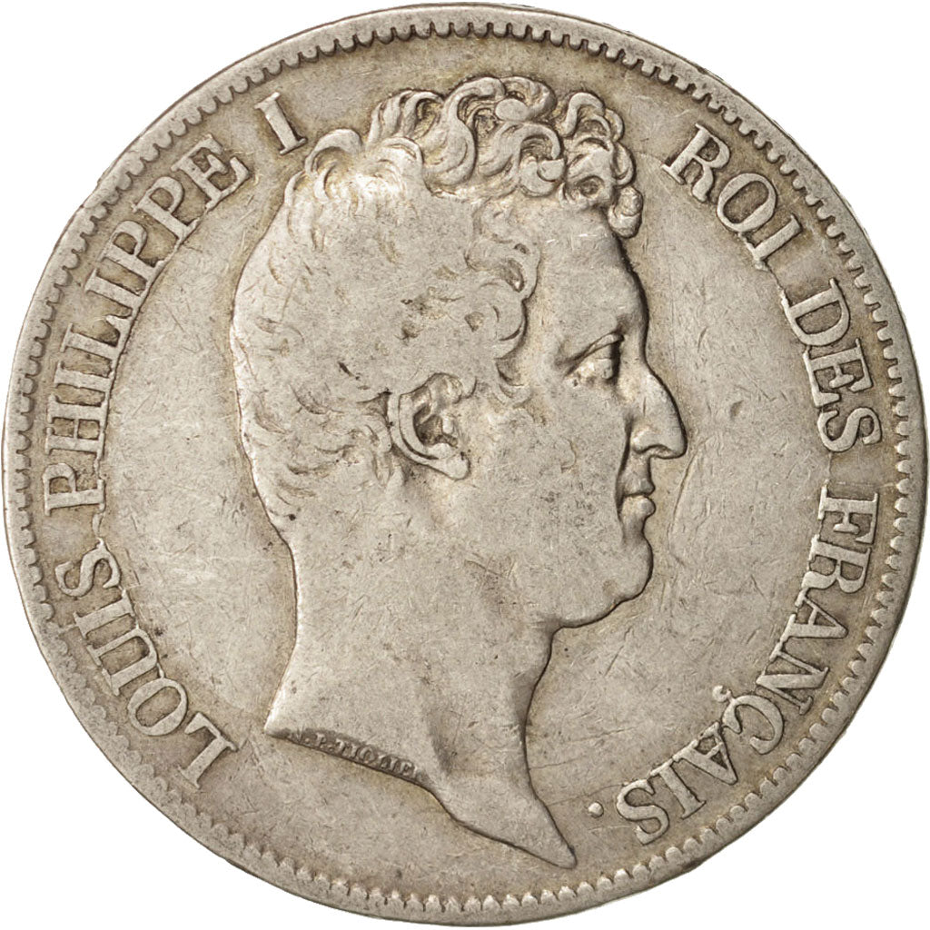 France, Louis-Philippe, 5 Francs, 1831, Lille, VF(20-25), Silver, KM:736.3