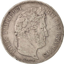 Francia, Louis-Philippe, 5 Francs, 1833, Bayonne, MB, Argento, KM:749.8