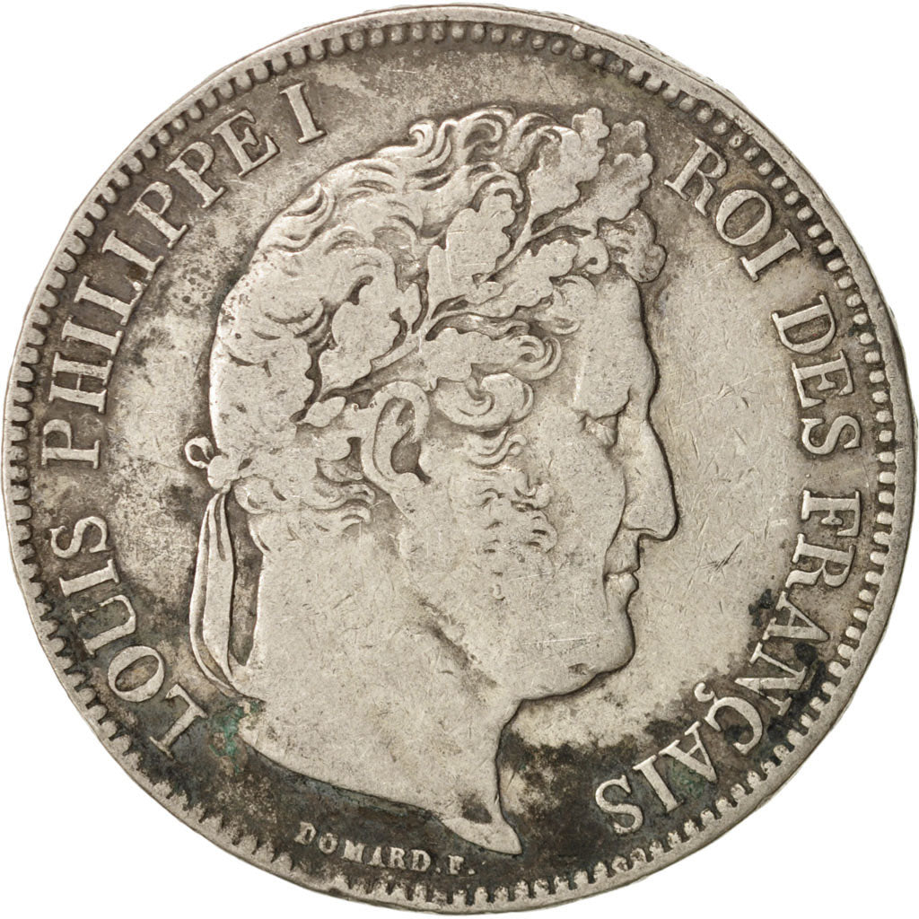 Coin, France, Louis-Philippe, 5 Francs, 1837, Marseille, VF(20-25), Silver