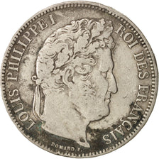 Coin, France, Louis-Philippe, 5 Francs, 1837, Marseille, VF(20-25), Silver