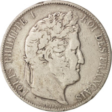 France, Louis-Philippe, 5 Francs, 1845, Bordeaux, TB, Argent, KM:749.7