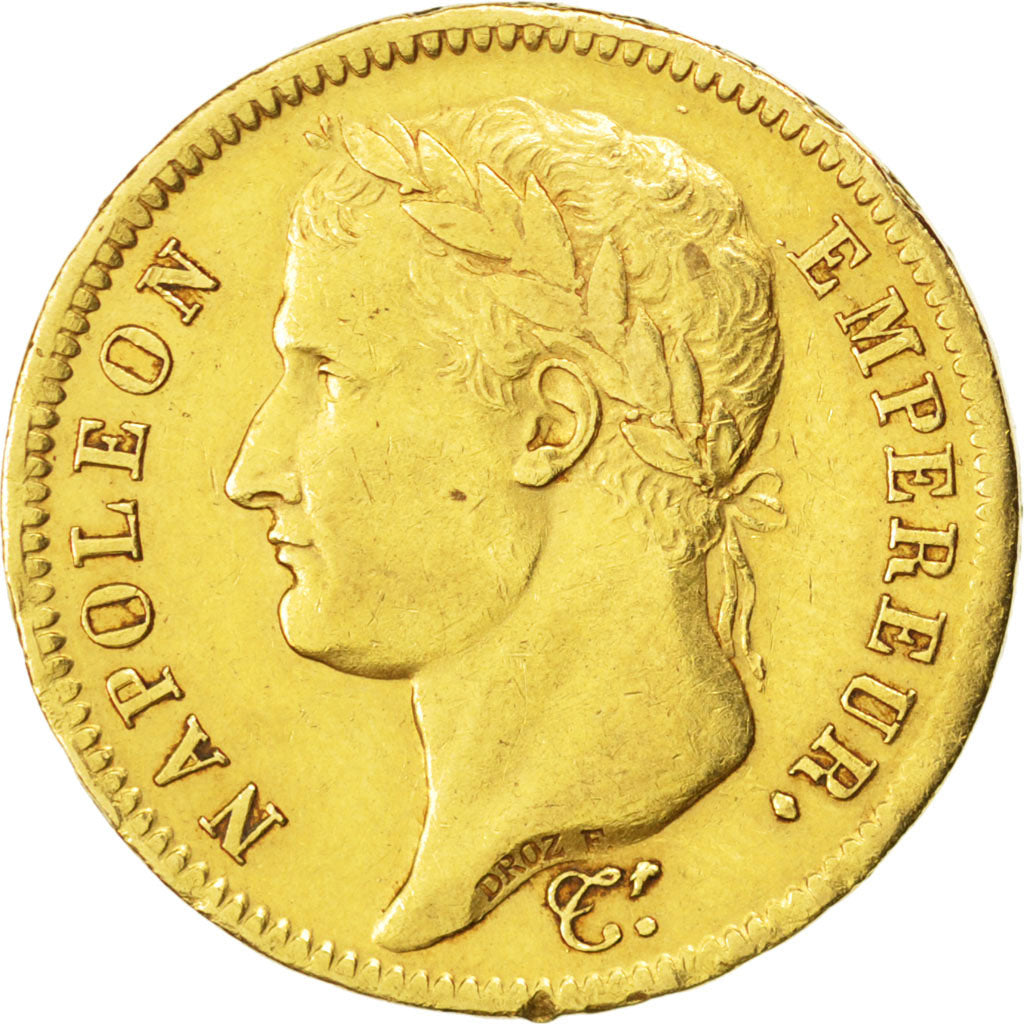FRANCE, Napoléon I, 40 Francs, 1811, Paris, KM #696.1, EF(40-45), Gold, Gadoury 