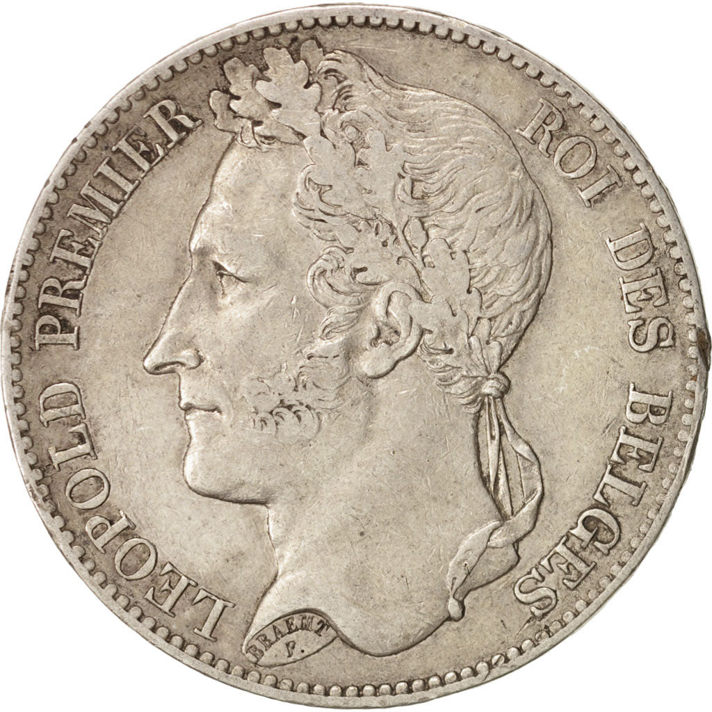Moneta, Belgio, Leopold I, 5 Francs, 5 Frank, 1848, MB+, Argento, KM:3.2